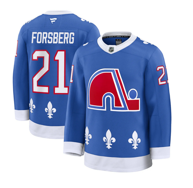 Men's Colorado Avalanche #21 Peter Forsberg Blue 2025 Alternate Stitched Jersey